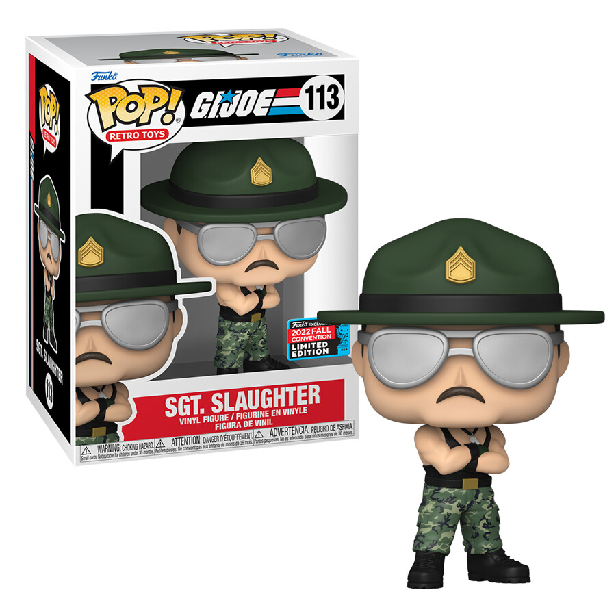 G.i. Joe Sgt. Slaughter Nycc Exclusive Pop! Vinyl Figure #113 Wwe Wwf Oe