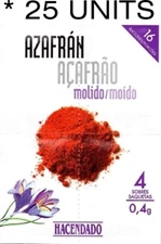 25 Packs Spanish Saffron Powder Genuine Powdered Bulk Safran Spices of the World