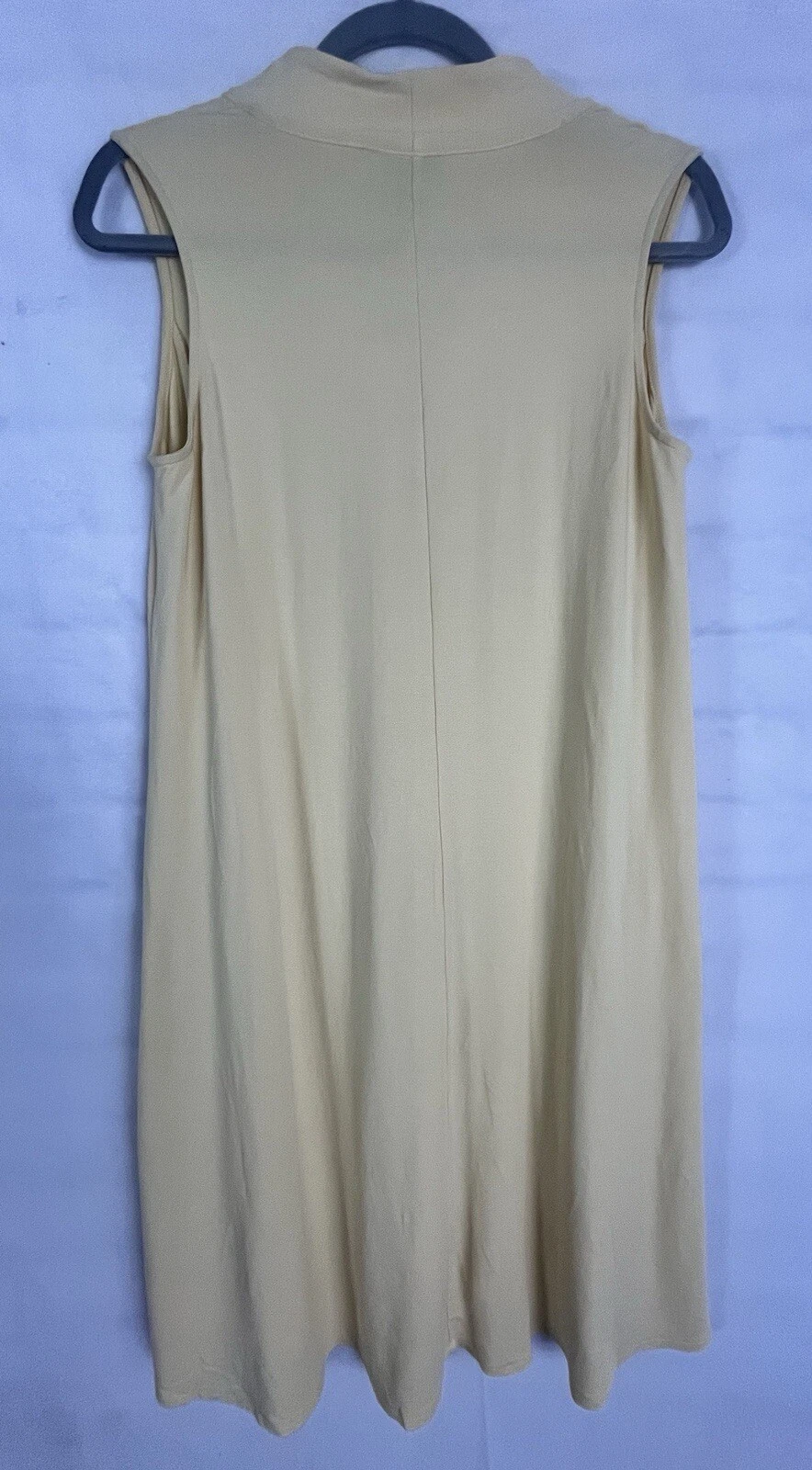 VETEMENTS Abito donna J. JILL giallo scollo a V senza maniche con tasche taglia Petite Small