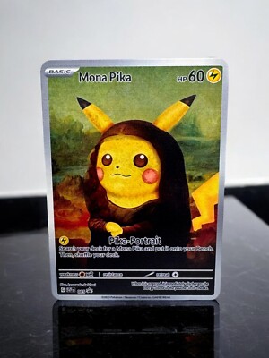 Mona Pika x Van Gogh Pokemon Gold Metal Card Collectible/Display