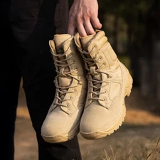 US Wide Size Men's Military Combat Tactical Work Boots Motorcycle Boots - 6.5-15