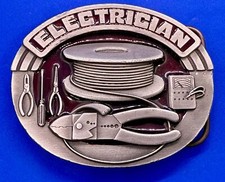 Proud To Be Electrician Electrical Repair Technician 1992 Siskiyou Belt Buckle