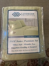 NEW Luxdecor Collection 4 pc king sheet set/1800 series/wrinkle free/egyptian/Gr
