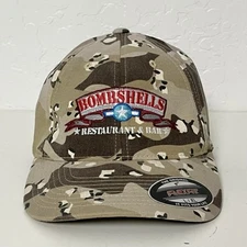 Bombshells Restaurant And Bar Flexfit Desert Camouflage Hat Cap - L/XL