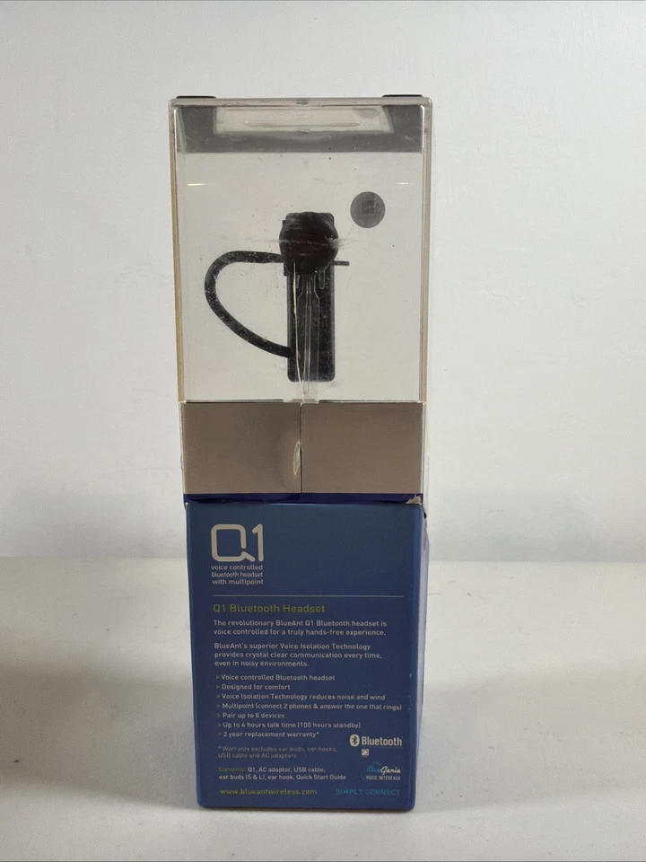 Auriculares Bluetooth Inteligentes BLUE ANT Q1 Platino Negro Caja Abierta Foto 3 de 4