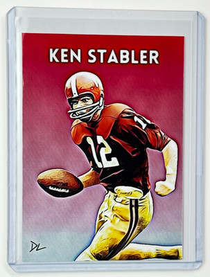 Ken Stabler Limited Edition Artist Signed Alabama Crimson Tide Trading Card 2/10