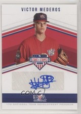 2018 Panini USA Baseball Stars & Stripes 128/182 Victor Mederos #SS-VM Auto 2id