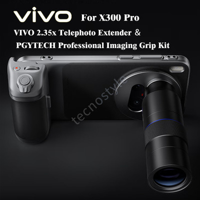 Vivo X300 Pro Teleobjektiv-Kit   Zeiss 2,35×-Extender, PGYTECH-Handgriff, Tasche