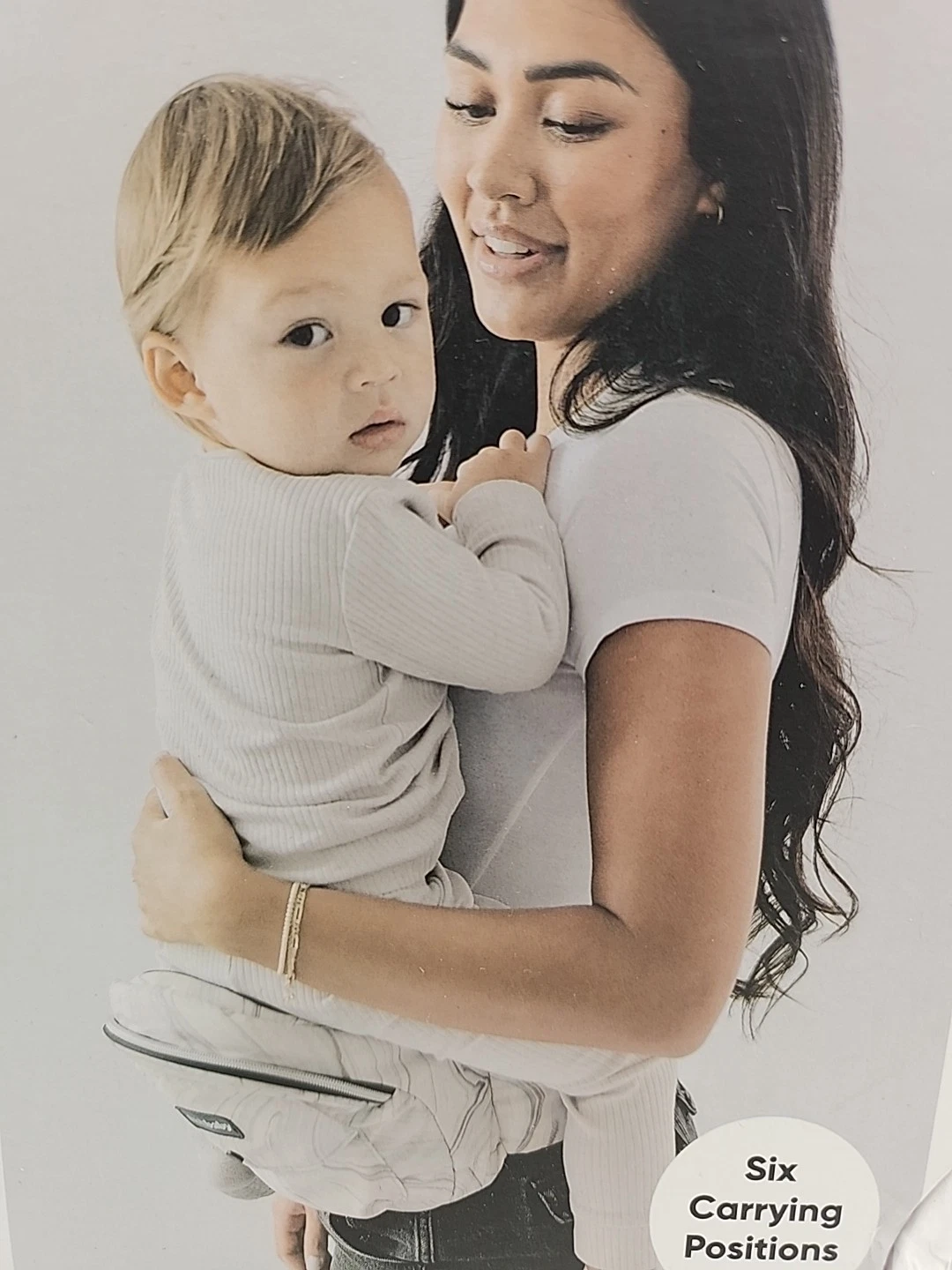 NEW Tushbaby Strapless Baby Trip Carrier - Marble. 23-44 Inch Waist