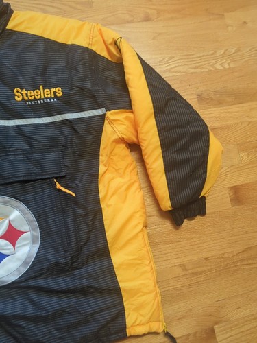 Logo Athletics NFL Pittsburgh Steelers Puffer Pullover Pro Line Jacket Men XL - Picture 5 of 24
