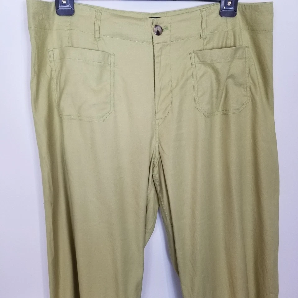 Pantalones Anthropologie Maeve Colette Recortados Pierna Ancha Mujer 22W EDICIÓN LINO Lima Foto 3 de 4