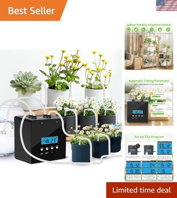 Effortless Indoor Plant Care - Programmable Water Timer & Drip Irrigation Kit