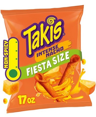 Takis Intense Nacho 17 oz Fiesta Size Bag, Cheese 17 Ounce (Pack of 1) 