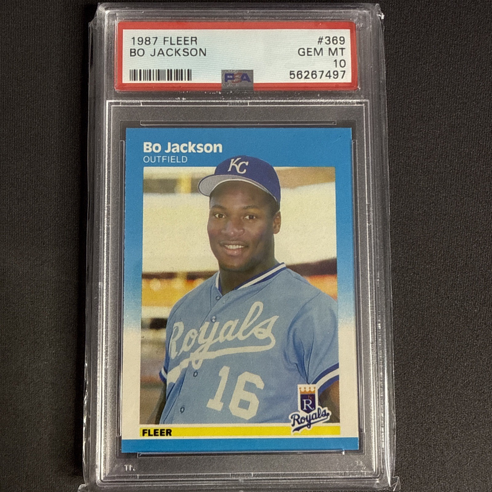 1987 FLEER #369 BO JACKSON PSA 10 GEM MINT!!!