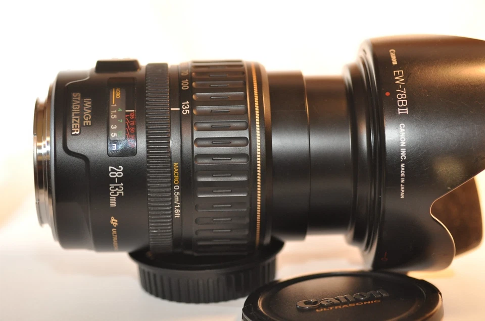 Canon EOS EF 28-135mm f/3.5-5.6 USM IS lens EW-78B NICE for EOS 90D T8 T7 7D 5D - Image 4 of 4