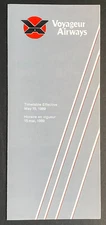 Voyageur Airways Timetable Effective May 15, 1989