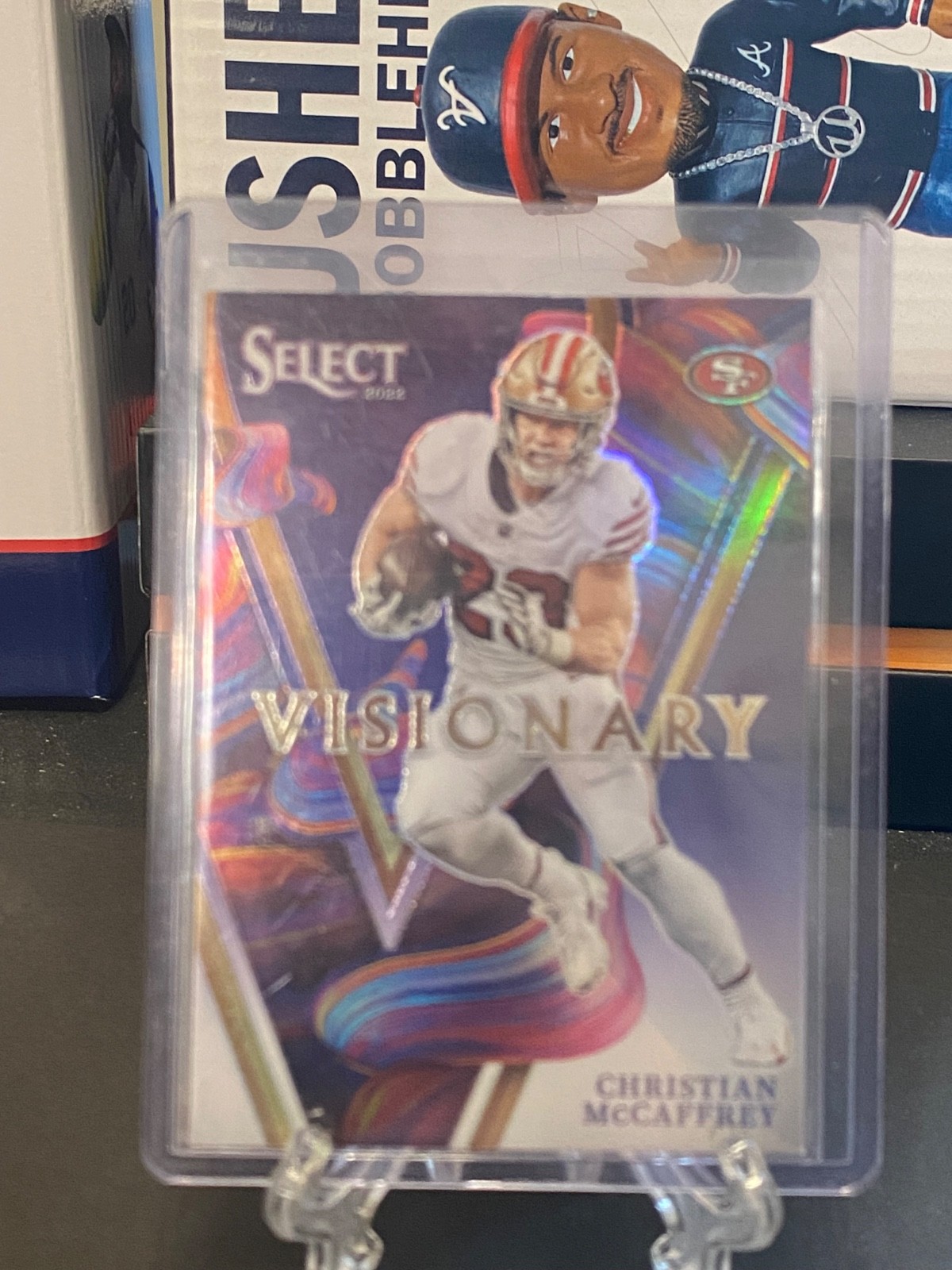2022 Select Football Christian Mccaffrey Visionary Prizm