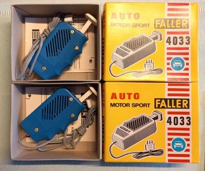 2 Stück  Faller 4033   AMS  Geschwindigkeitsregler , Drücker, OVP,  neu in blau