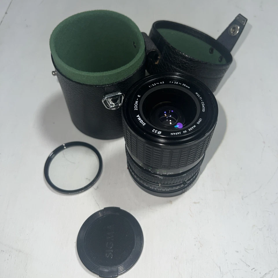 Sigma AF Zoom-E 28-70mm 1:3.5-4.5 Multi-Coated Lens For Canon. With case + - Image 4 of 4
