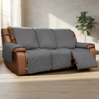 Wendesofa Bezug 3-Sitzer Liegesofa - Wasserabweisend Grau/Hellgrau
