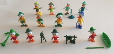 Disney - Konvolut 12 Figuren Kinder Donald und seine Freunde auf Safari - 1989
