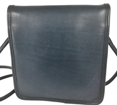 vtg 1994 COACH NAVY COMPACT POUCH 9620 TURNLOCK CROSSBODY SHOULDER BAG USA 90S - Picture 4 of 24