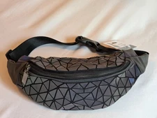 KBW Iridescent Geometric holographic Reflective Waist Fanny Pack  Belt Bag