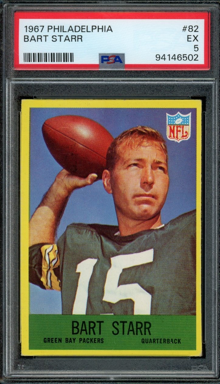 1967 PHILADELPHIA #82 BART STARR PSA 5 PACKERS HOF [G502]