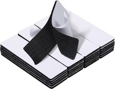 20 Sets Heavy Duty Hook Loop Adhesive Strips 1x4 Black Sticky Back Fastener..