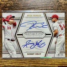 2022 Topps Definitive Collection Jesse Winker / Sonny Gray Dual Auto /35 Reds SP