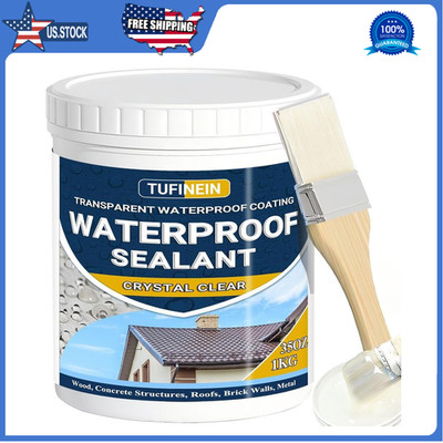 Transparent Waterproof Coating,35oz Waterproof Sealant Clear Water-Based-SALE