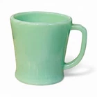 Vintage Fire King Jadeite Art Deco D-ring handle mug - New!