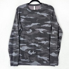 Athleta Sweater Womens Small Gray Camo Studio To Street Pullover Sweatshirt