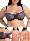 Curvy Kate Strawberry Crush Balcony Non Padded Embroidered Bras Lingerie