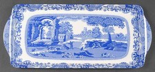 Spode Blue Italian 15" Handled Melamine Sandwich Tray 8947464