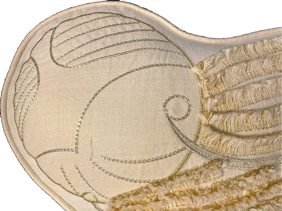 Pottery Barn Kids Harry Potter Golden Snitch Wings Shaped Pillow Preowned - Image 3 of 4