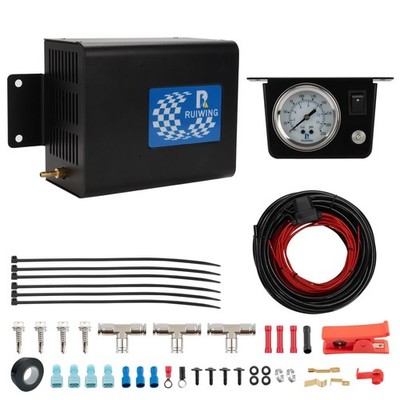 Air Bag Compressor Kit, On Board Air Compressor System with Air Ride Compress...