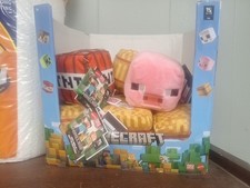 MINECRAFT 3" Microsoft Game MINI Plush HAY BALE TNT PIG Cube Mojang LOT OF 11