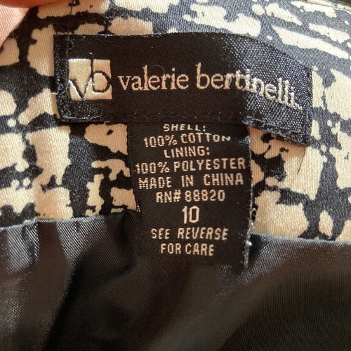 Valerie Bertinelli Skirt Size 10 Women’s Black Beige Cotton A Line - Bild 15 von 15