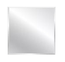 Home Glacier Bay 30 W x 30 H Frameless Square Beveled Bathroom Vanity Mirror Silver