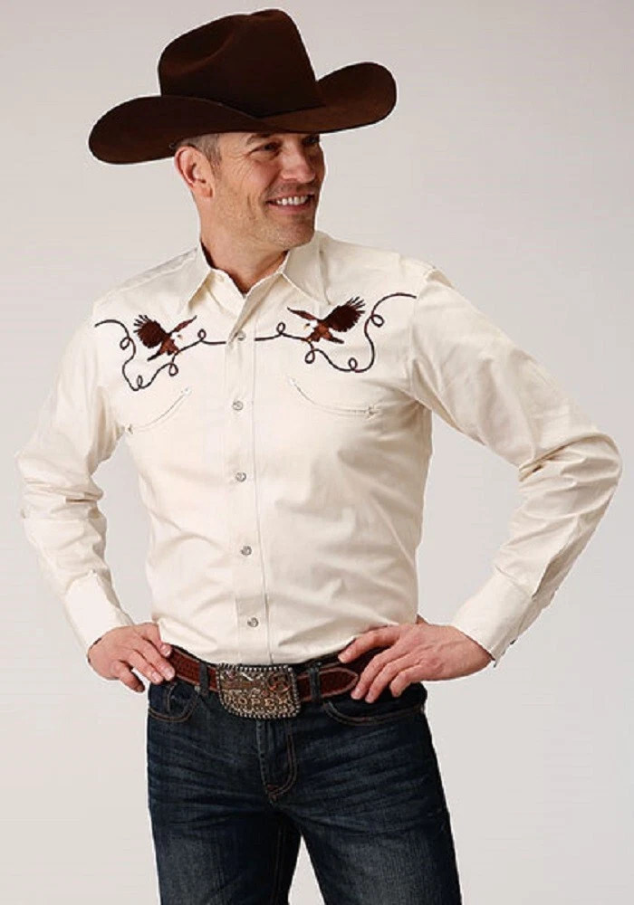 Roper embroidered western best sale shirts