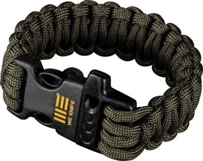 We Knife Co Ltd Paracord Bracelet Green/Synthetic clasp Dimensions 9.88'' x 1.29''