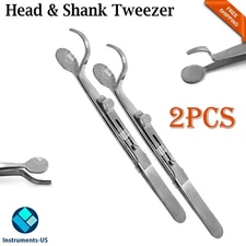 2PCS HEAD AND SHANK JEWELERS SOLDERING RING HOLDING TWEEZERS RING SETTING TOOL