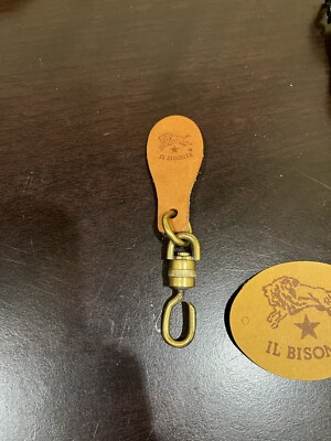 NEW Il Bisonte Natural Leather Key Chain Keychain VINTAGE RARE