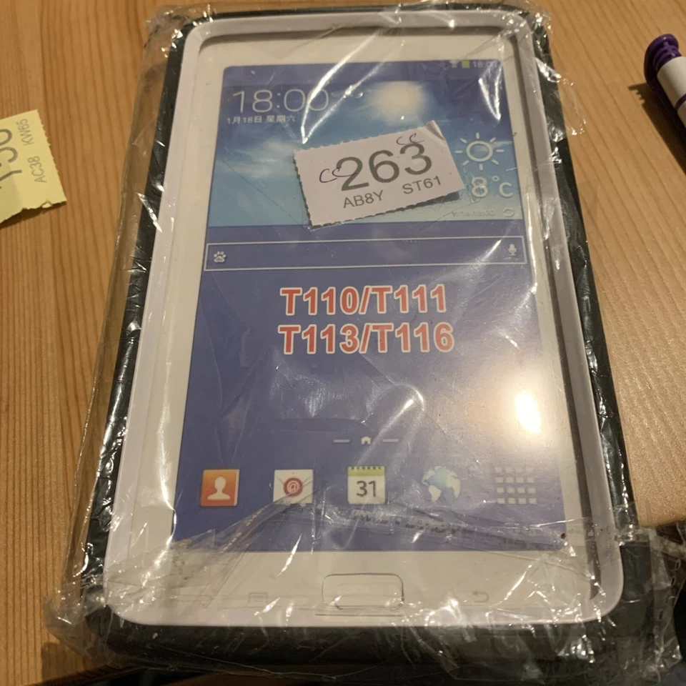 NEW Samsung Galaxy Tab 3 Lite 7.0 3G VE V tablet case w kickstand purple & black - Image 3 of 4