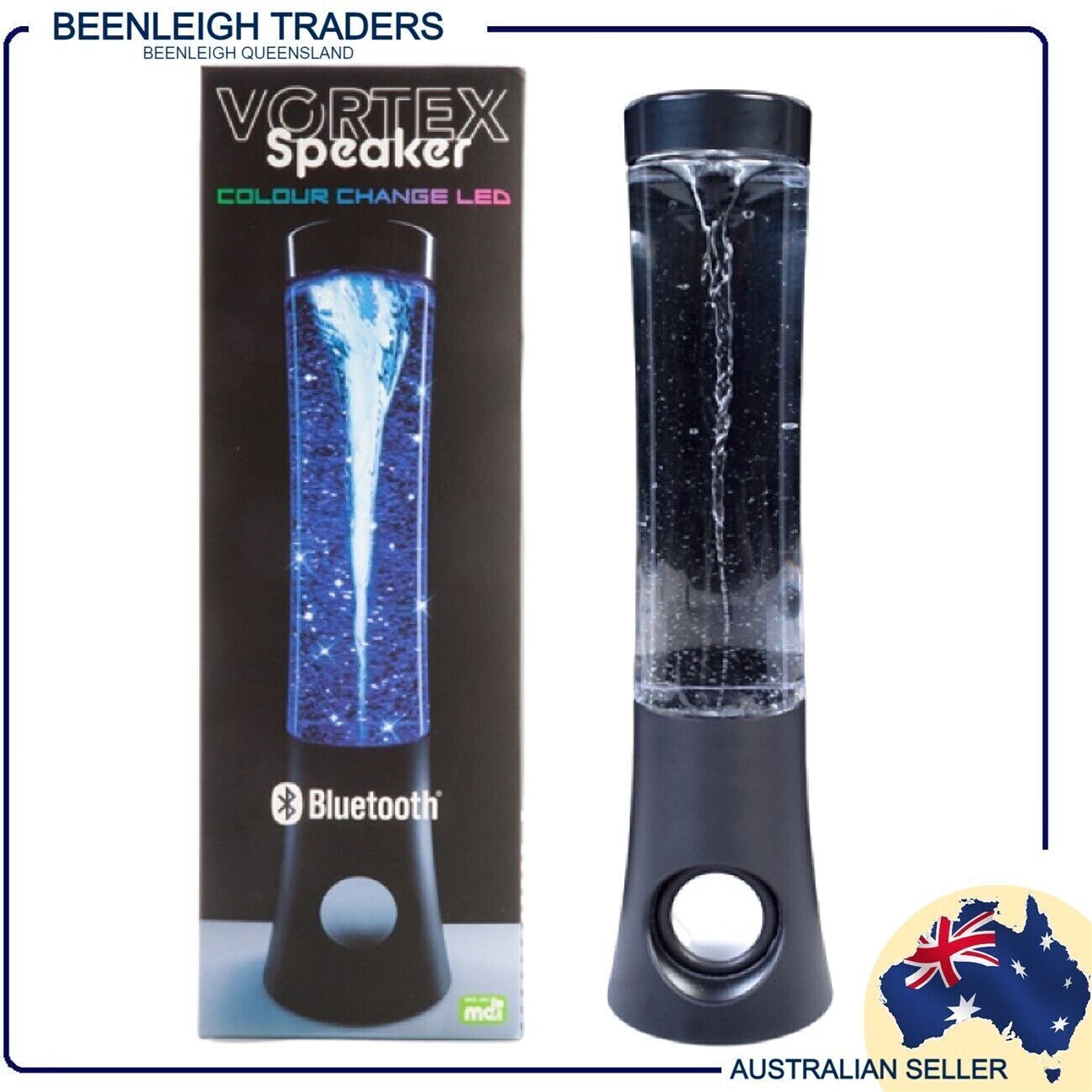 Rechargeable Bluetooth Speaker with Vortex Motion, LED Lights, and Long-Lasting Battery-image