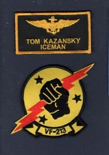 Tom ICEMAN Kazansky TOP GUN Movie Costume F-14 TOMCAT Squadron Patch Set 2