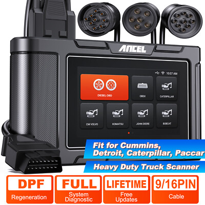 ANCEL HD3400 Heavy Duty Truck Scanner DPF Regen Diesel Code Reader Diagnostic