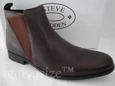 Steve Madden Leather Chelsea Boots Brown Sz 13 NWOB	