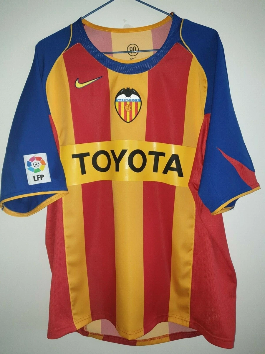 Dislocación Mierda Profecía Camiseta VALENCIA C.F. 2004/2006 Camiseta SENYERA de la 2ª Equipación del  VALEN | eBay